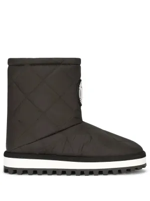 Dolce & Gabbana logo-patch padded boots