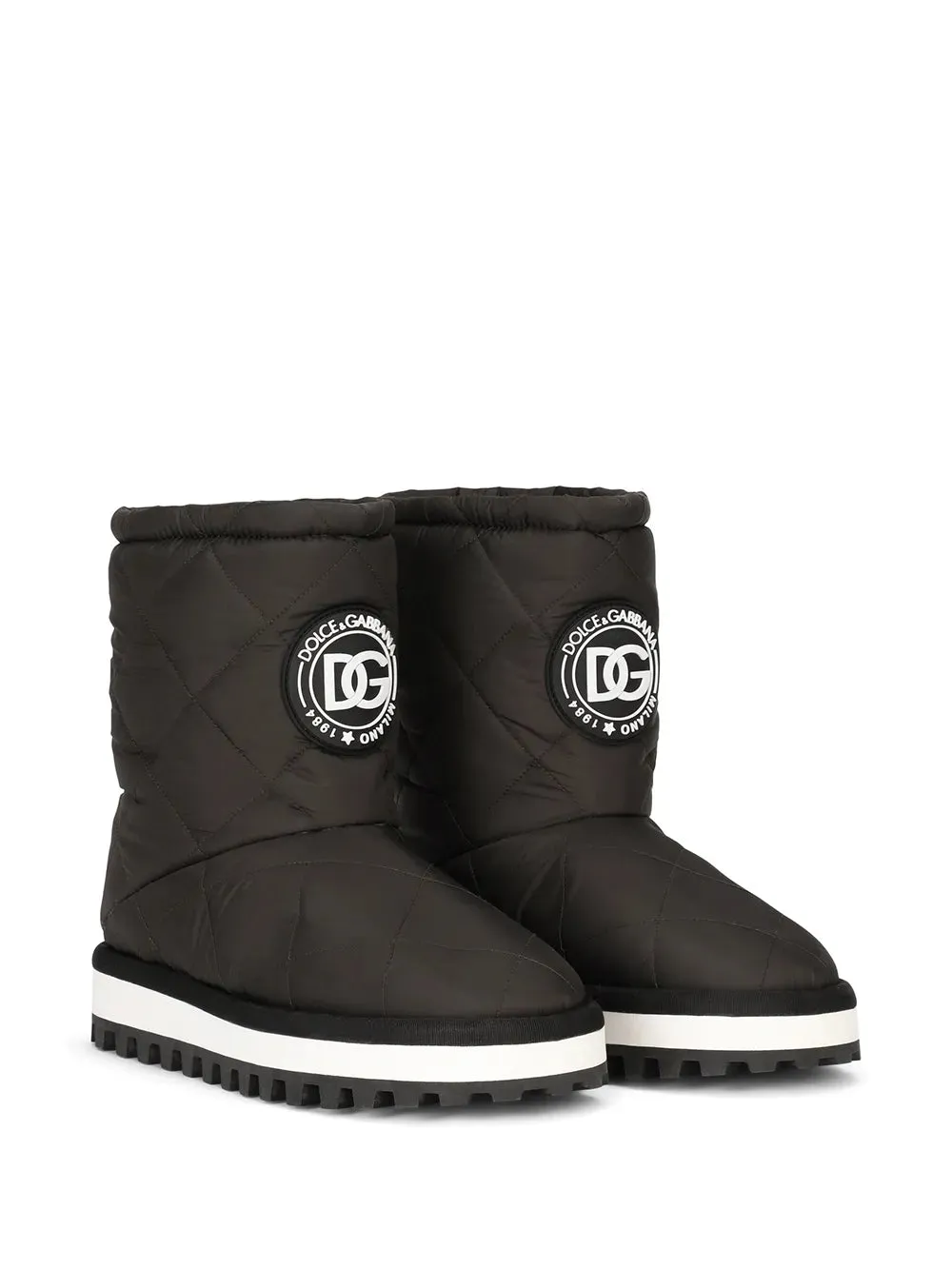 Dolce & Gabbana logo-patch padded boots