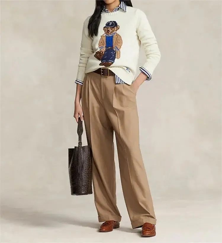 Embroidered Bear Sweater | Preppy Icon | Playful Meets Polished