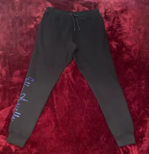 Fallon Aurielle Unisex Signature Slim Cut Joggers (Black & Purple Sparkle)