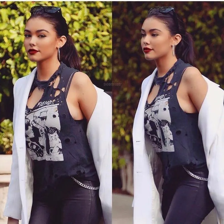 FASHION FIENDS DESTROYED MUSCLE TEE