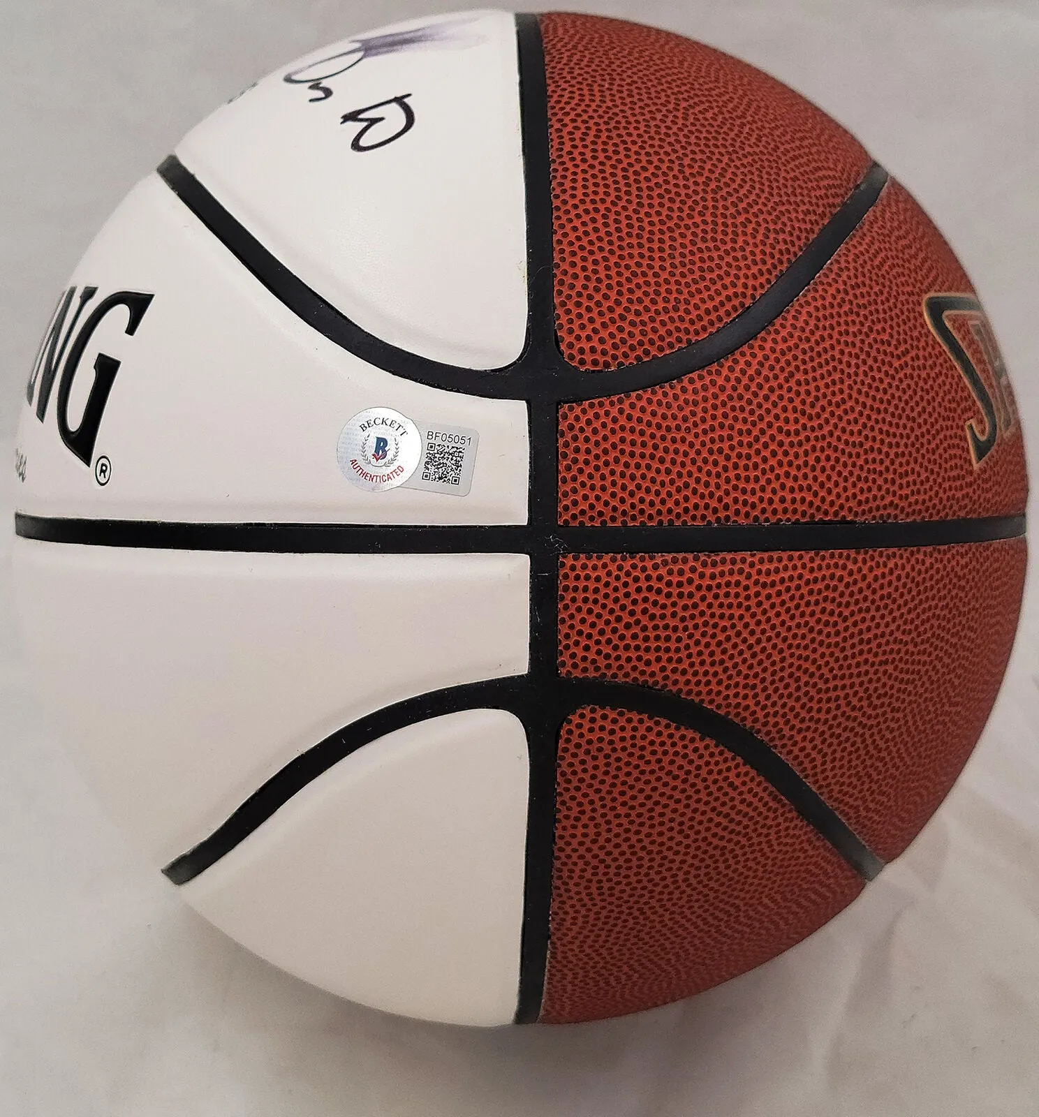 Gary Payton & Shawn Kemp Autographed Basketball Supersonics (Smudged) Beckett