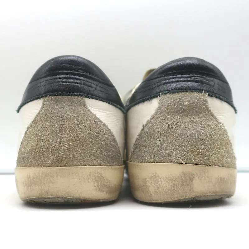 Golden Goose Superstar Sneakers White Leather with Black Heel Tab Size 37