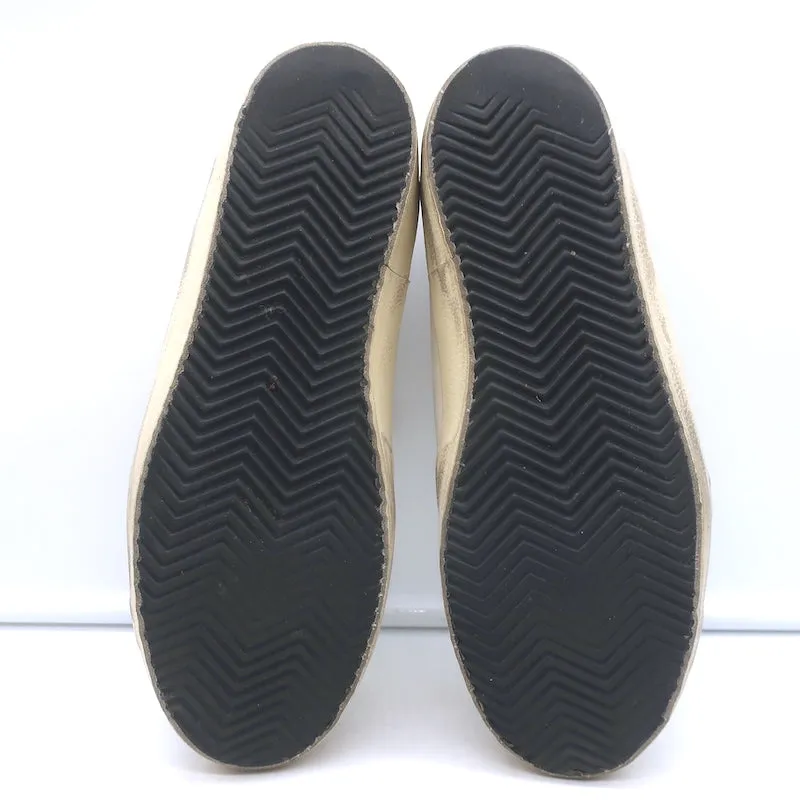 Golden Goose Superstar Zebra & Leopard Print Sneakers White Leather Size 39
