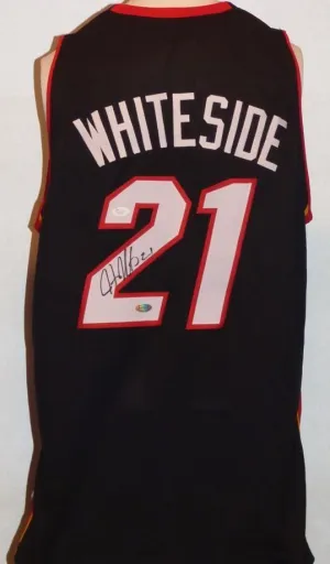 Hassan Whiteside Signed Autographed Miami Heat Basketball Jersey (JSA COA)