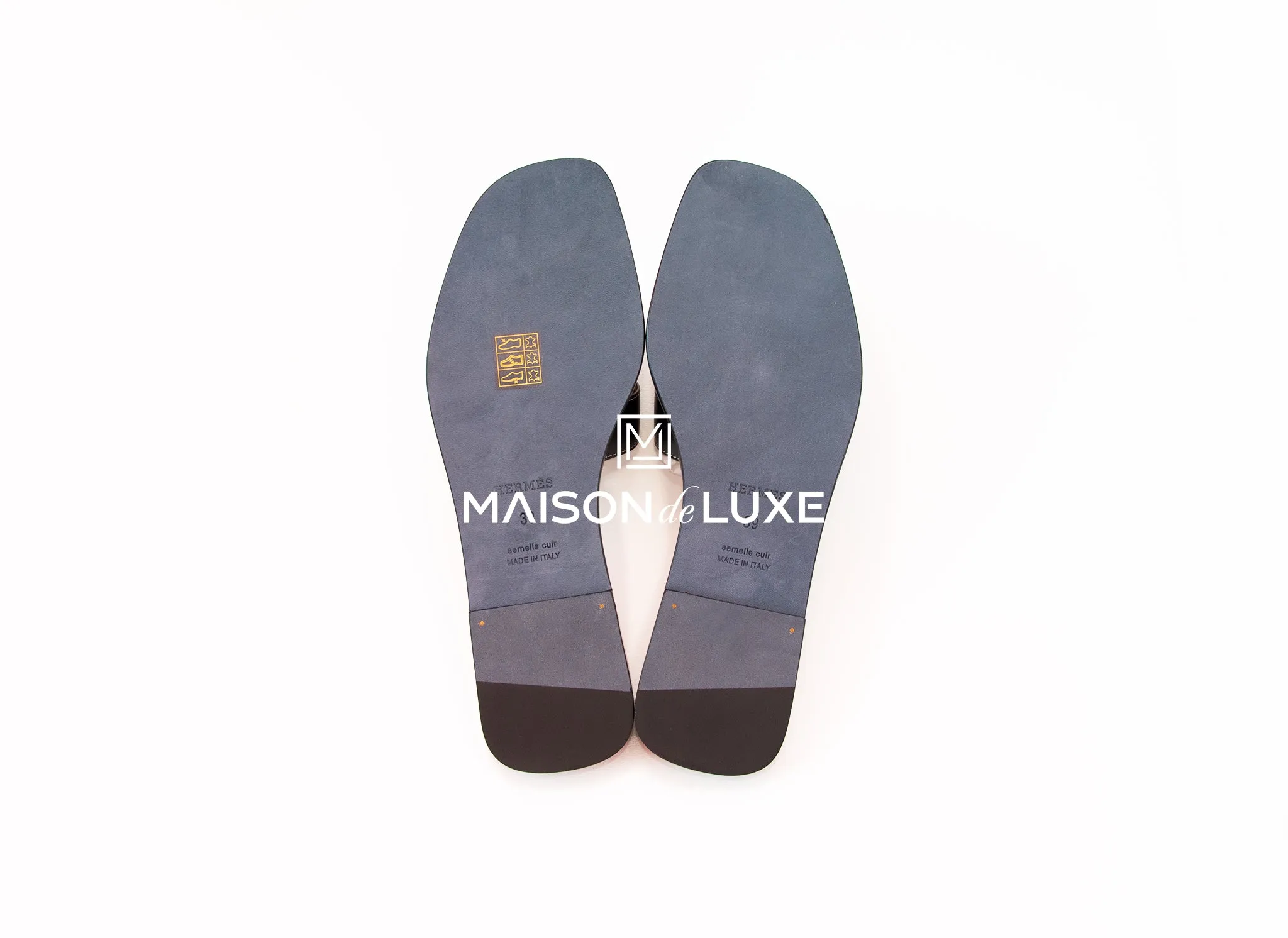 Hermes Women's Black Oran Sandal Slipper 39 Shoes