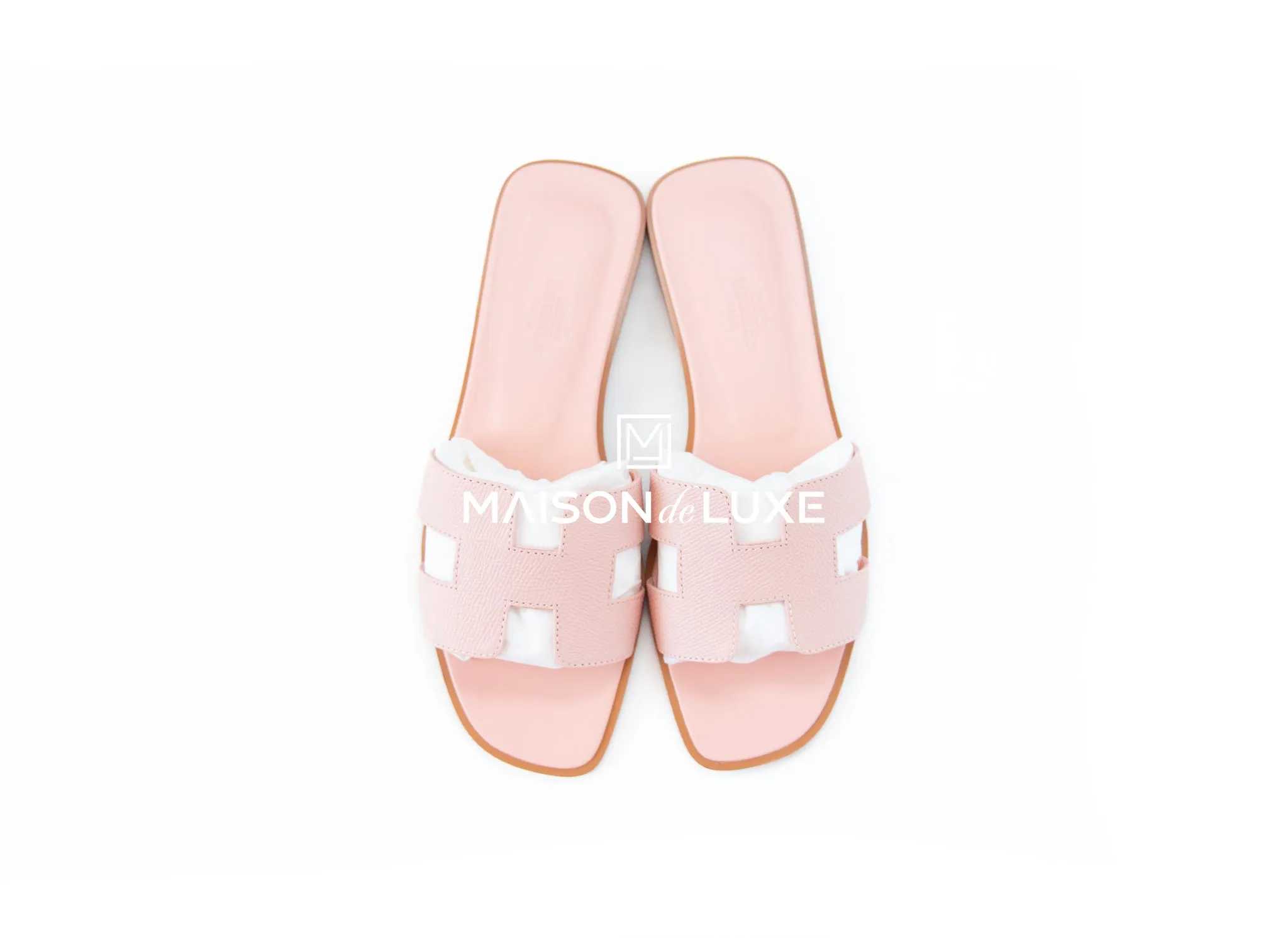 Hermes Women's Rose Pale Oran Sandal 37