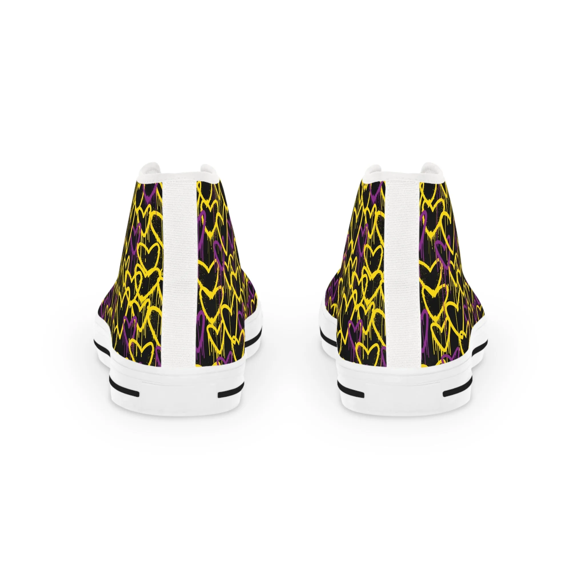 Intersex Graffiti Hearts High Top Sneakers