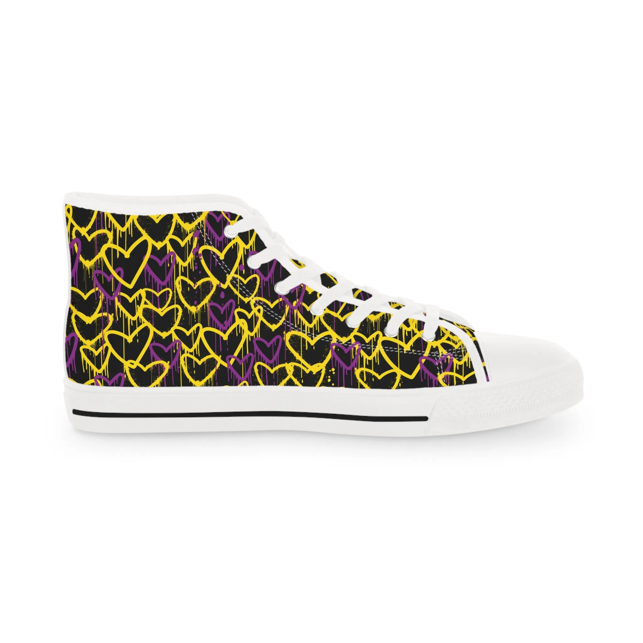 Intersex Graffiti Hearts High Top Sneakers