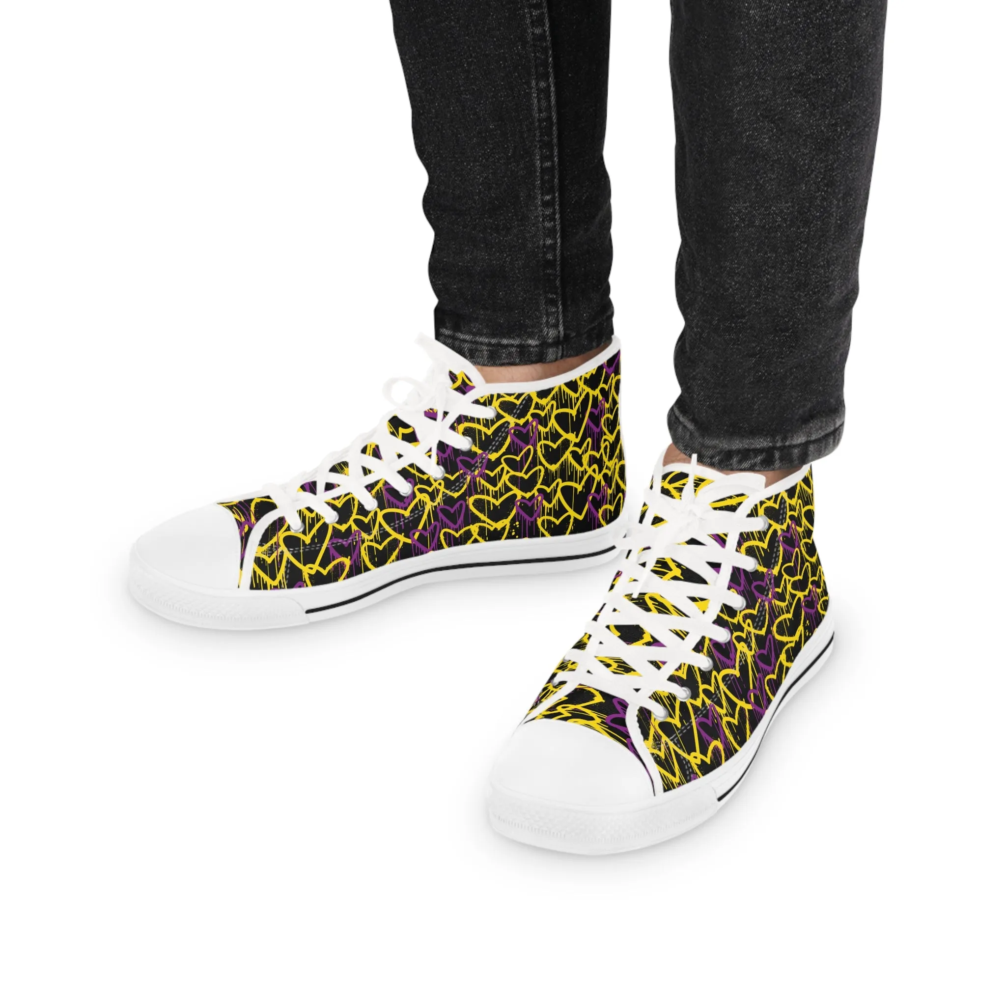 Intersex Graffiti Hearts High Top Sneakers