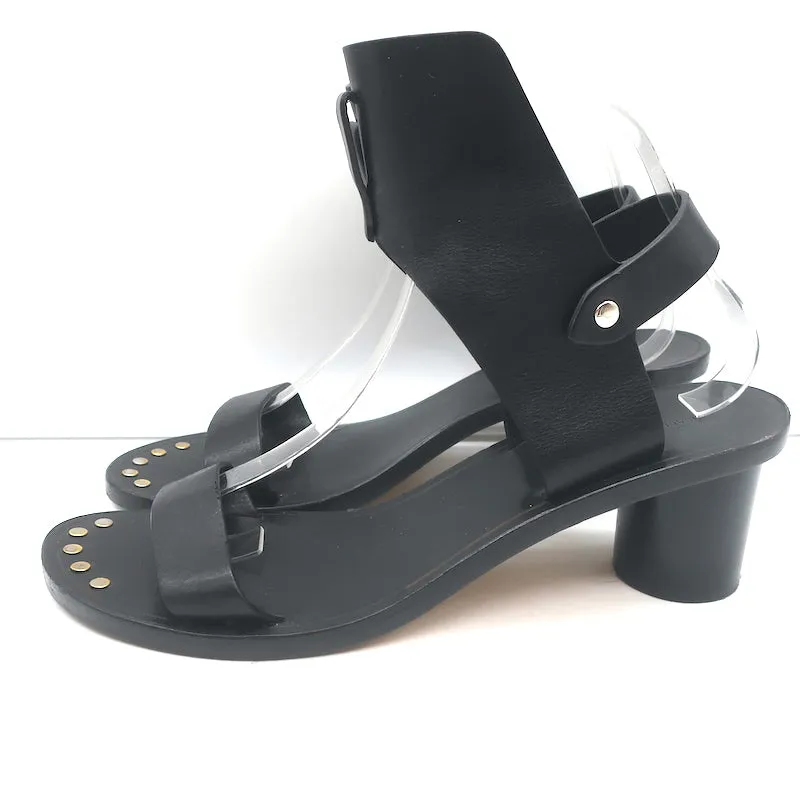Isabel Marant Jaeryn Sandals Black Leather Size 41