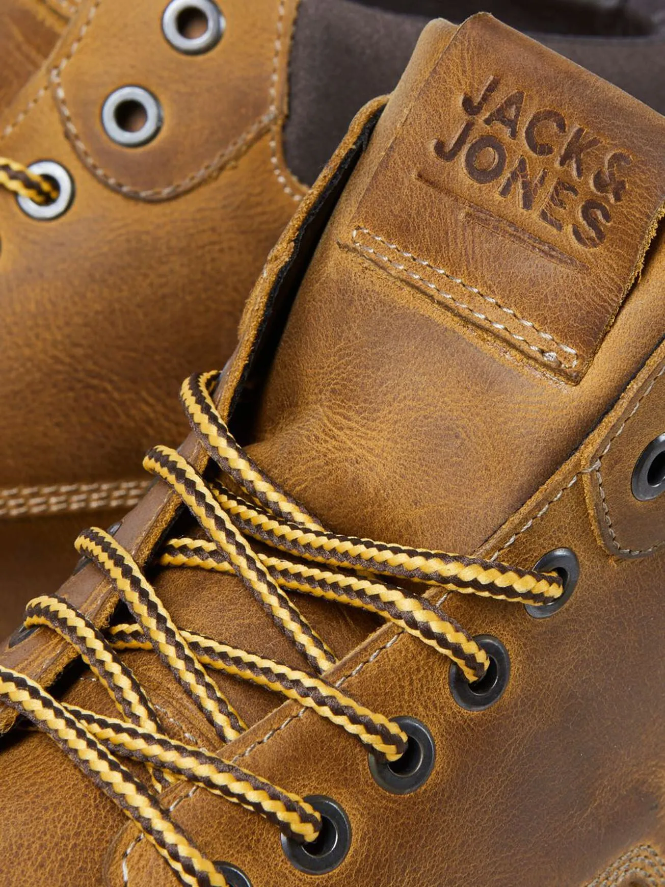 Jack Jones Tubar Leather Boot Honey Brown