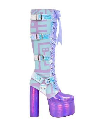 Jackalopeland X Bam-Bam Platform Harness Boots