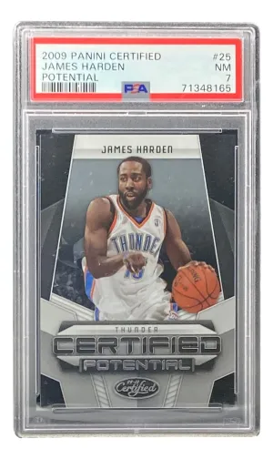 James Harden OKC Thunder 2009 Panini Certified Potential #25 199/500 RC PSA NM7