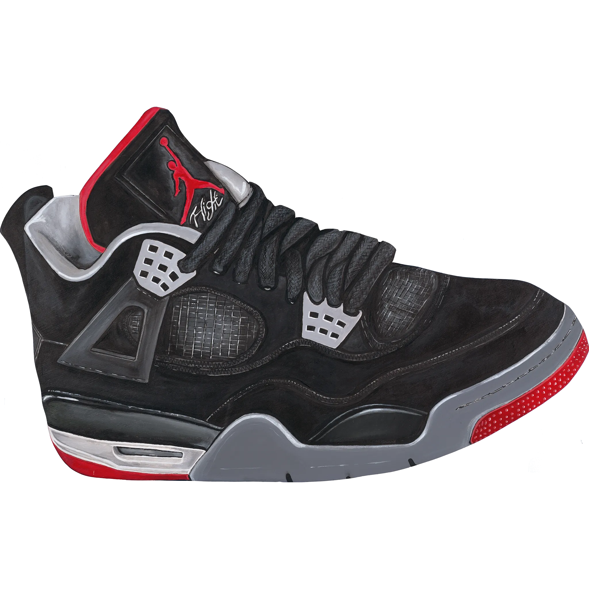 jordan-4-bred-wall-print