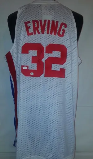 Julius "Dr. J" Erving Signed Autographed Philadelphia 76ers Basketball Jersey (JSA COA)