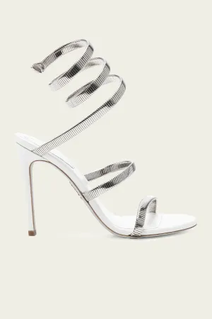 Juniper Metal Sandal in White Silver