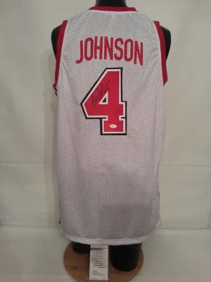 Larry Johnson Signed Autographed UNLV Running Rebels Basketball Jersey (JSA COA)