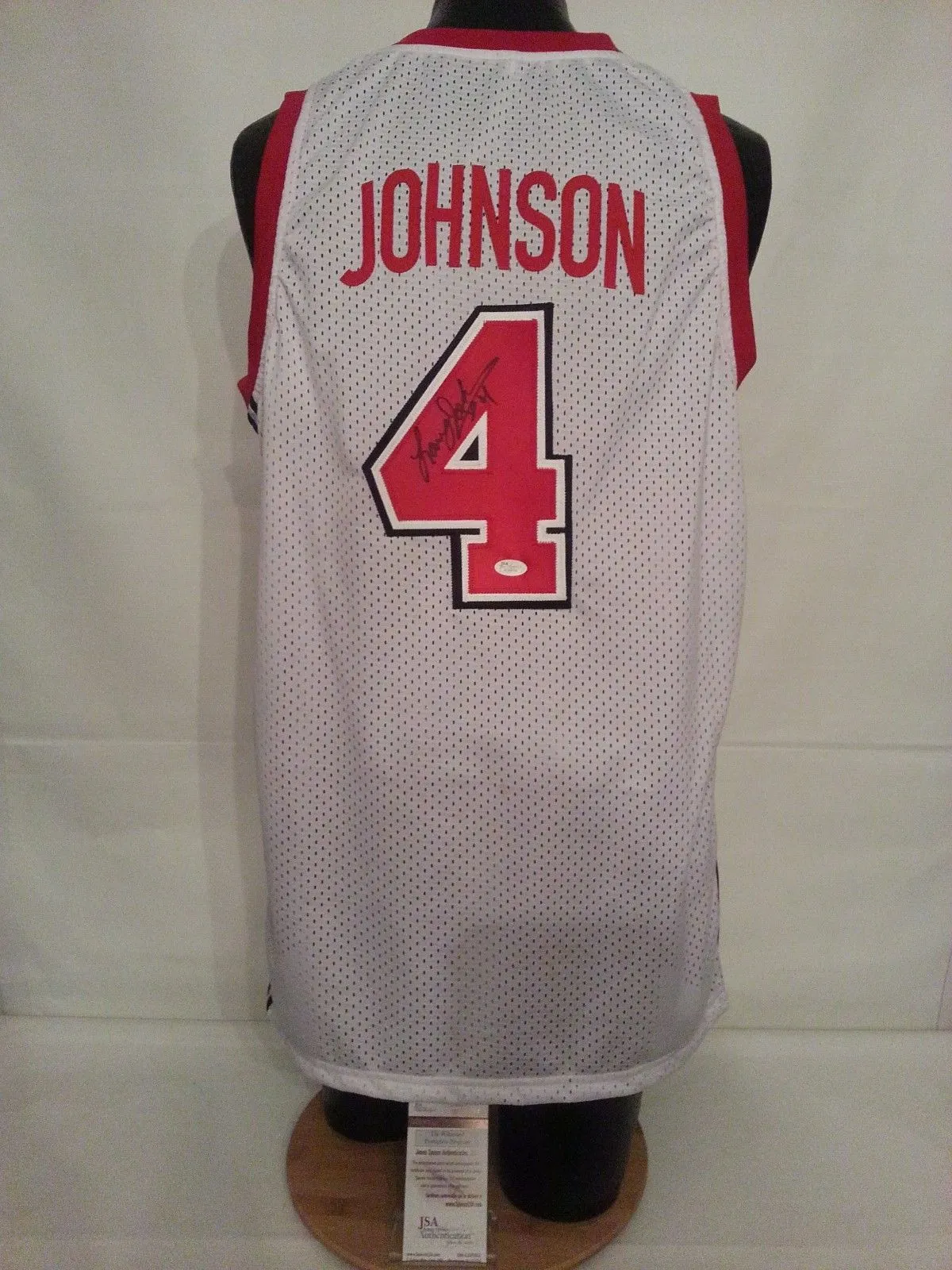 Larry Johnson Signed Autographed UNLV Running Rebels Basketball Jersey (JSA COA)