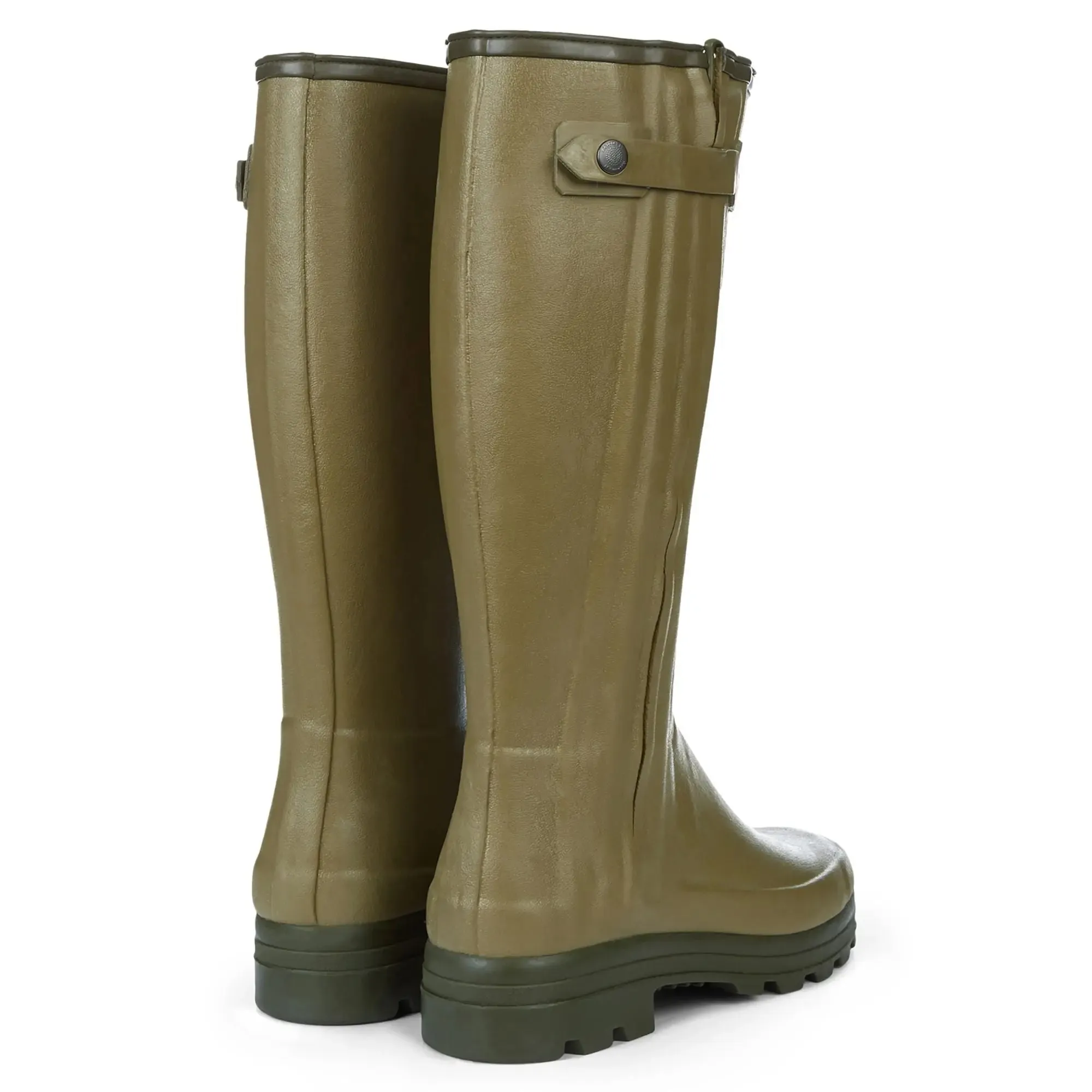 LE CHAMEAU Chasseur Boots - Mens Neoprene Lined Full Zip - Iconic Green