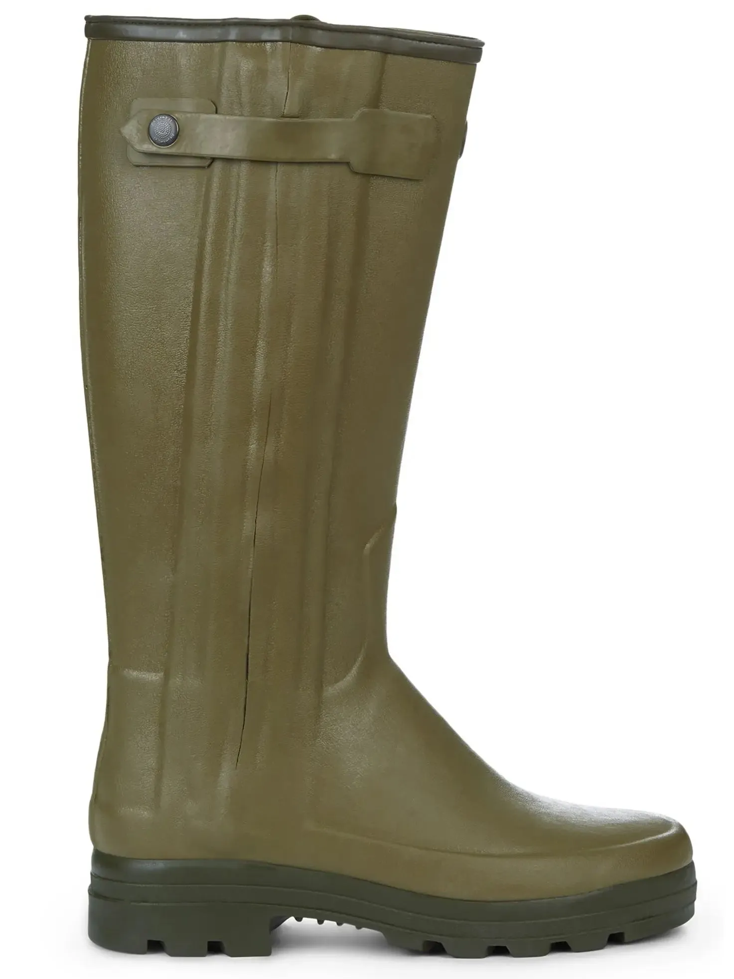 LE CHAMEAU Chasseur Boots - Mens Neoprene Lined Full Zip - Iconic Green
