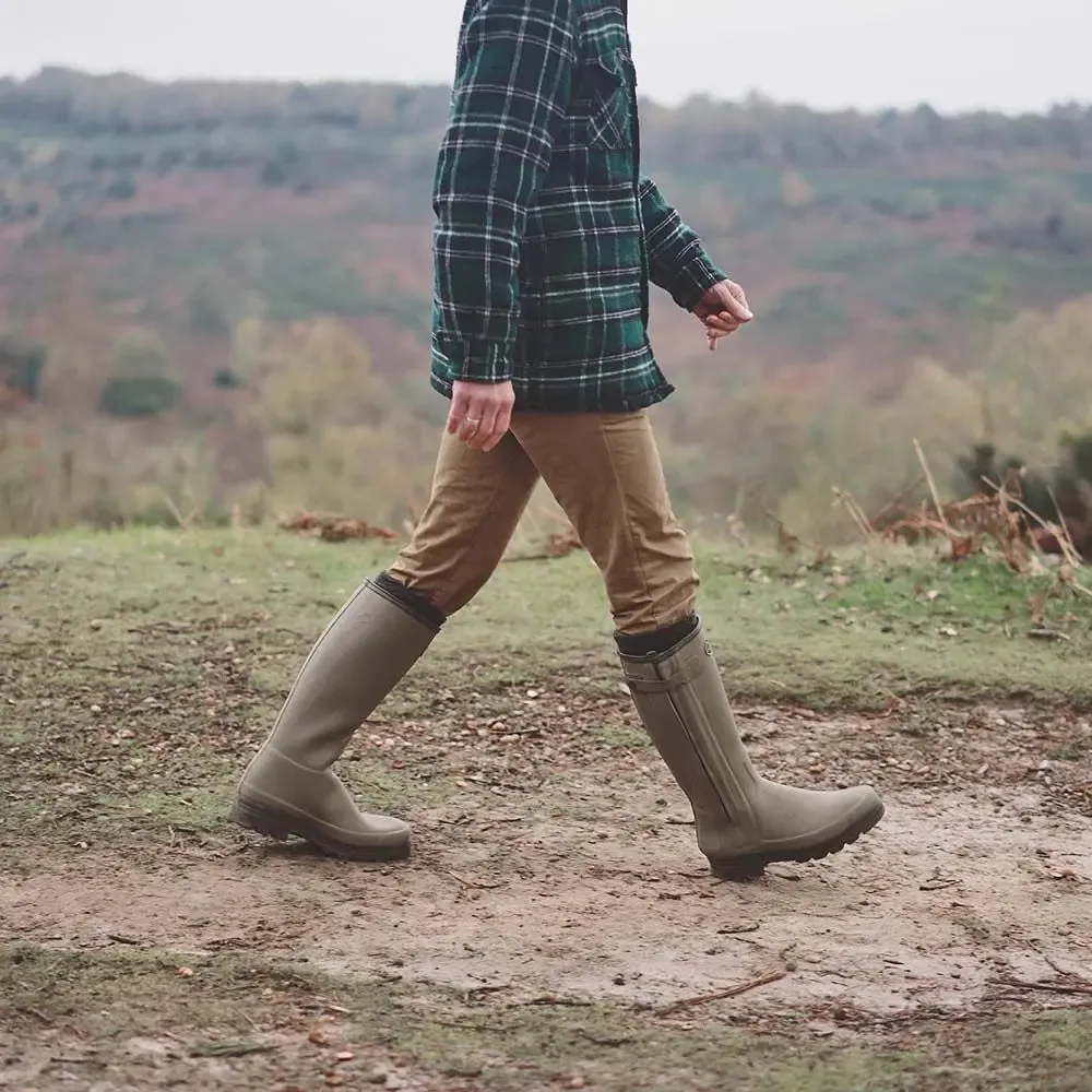 LE CHAMEAU Chasseur Boots - Mens Neoprene Lined Full Zip - Iconic Green
