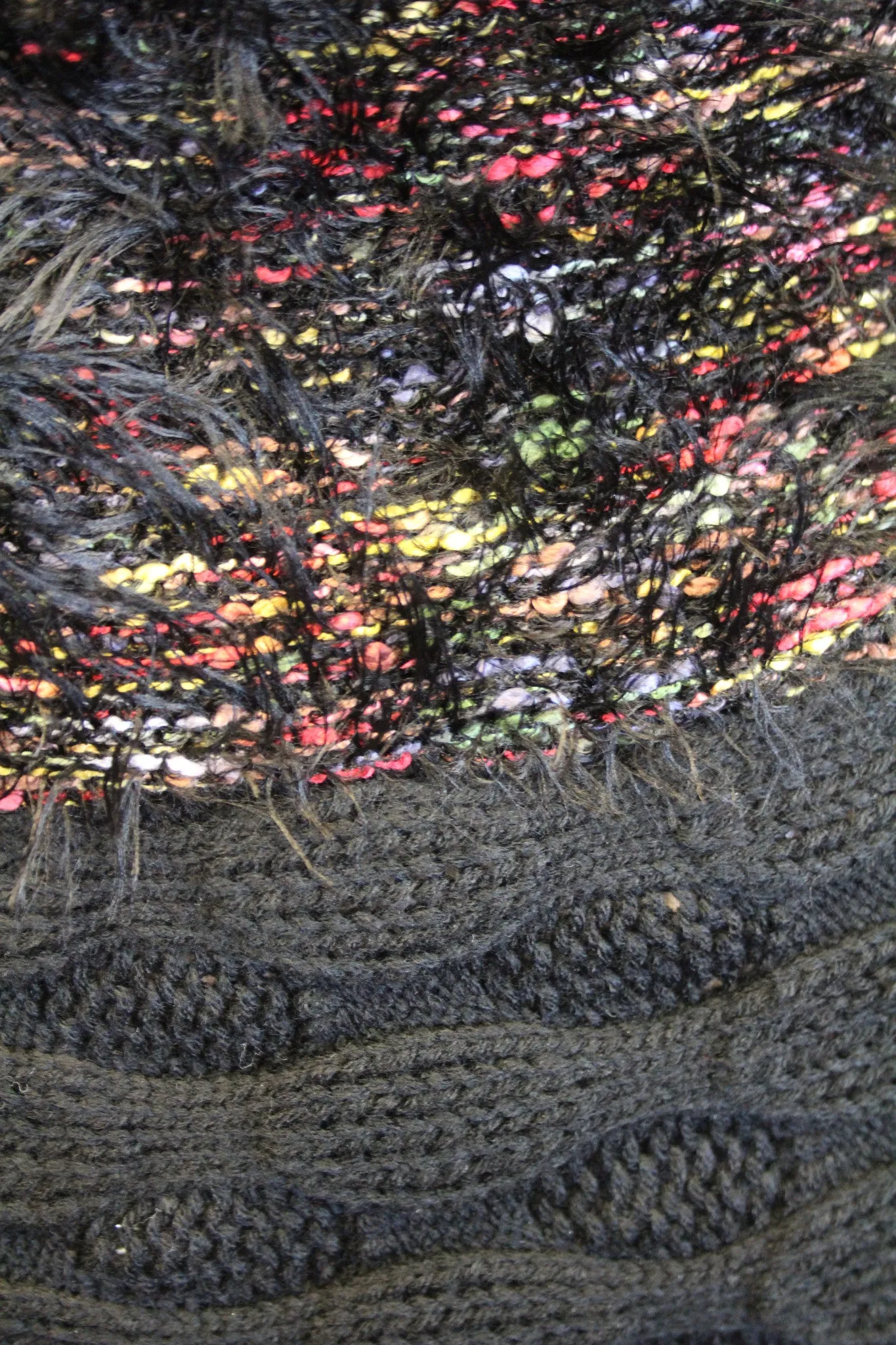 Lily | Black & Multi-Colored Sweater Cardigan