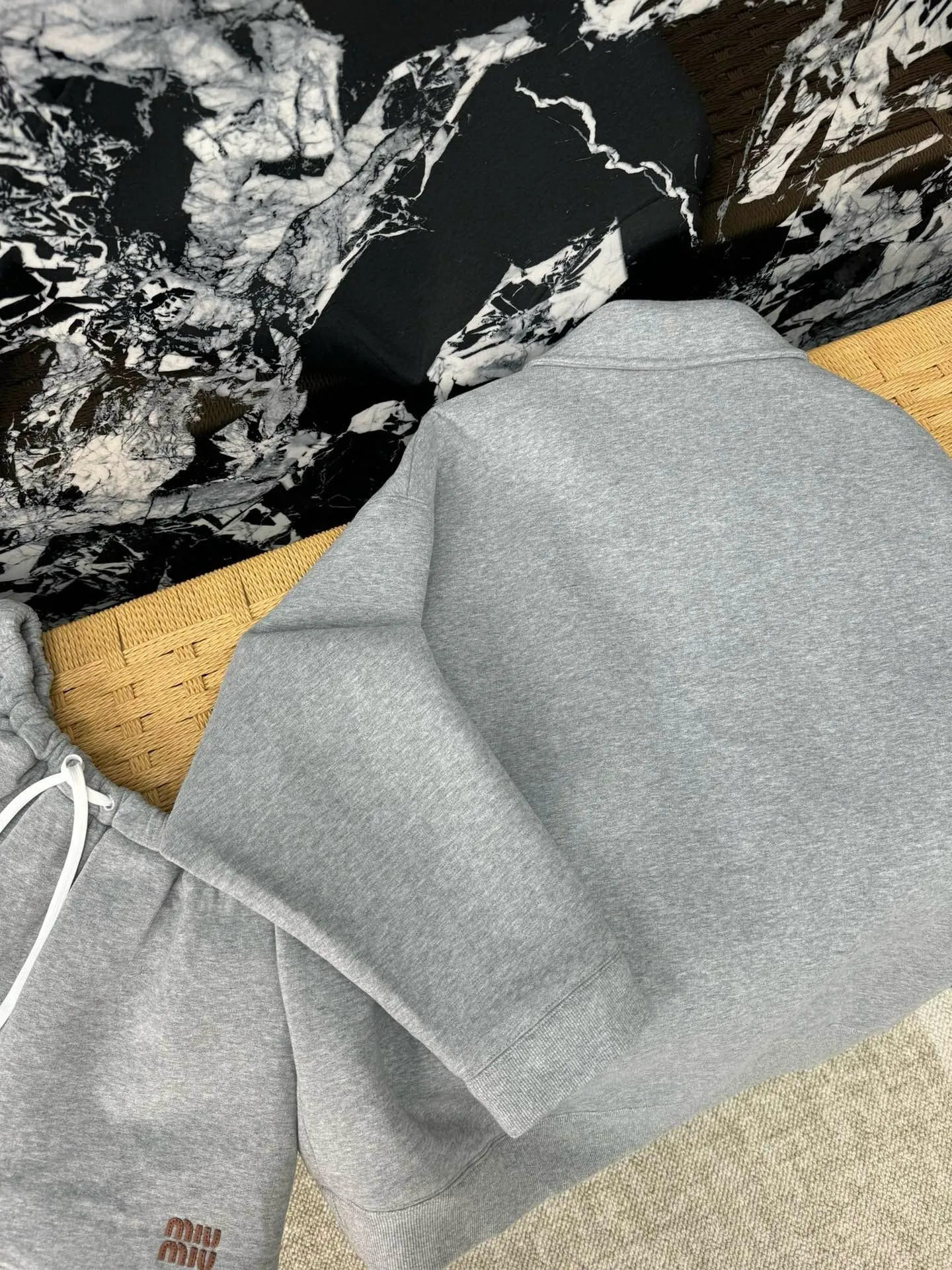 Logo Zip Sweatshirt & Braided Sandals Set