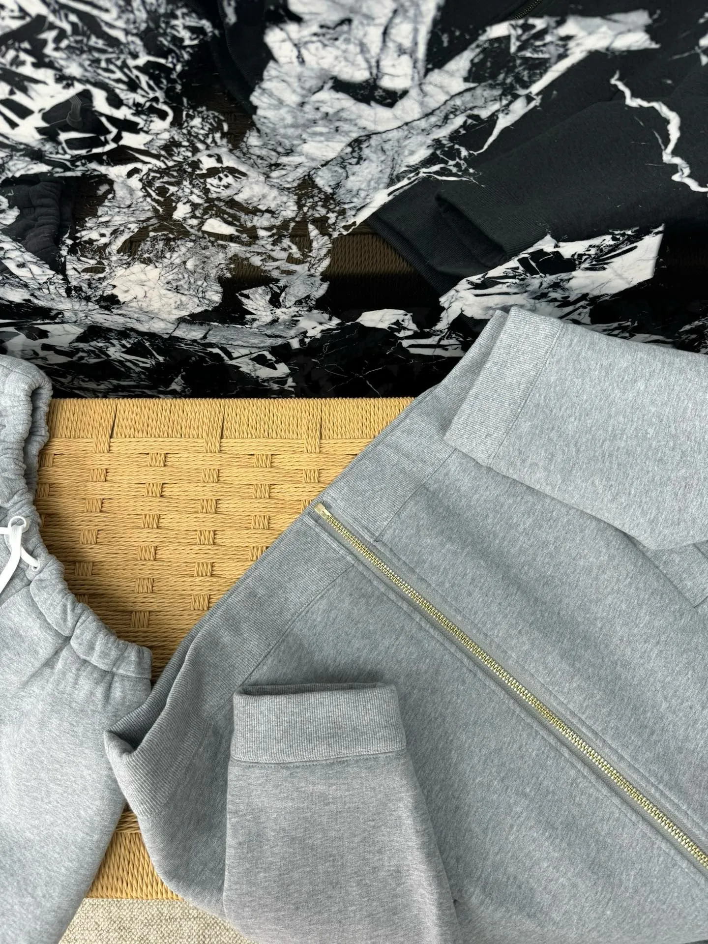 Logo Zip Sweatshirt & Braided Sandals Set