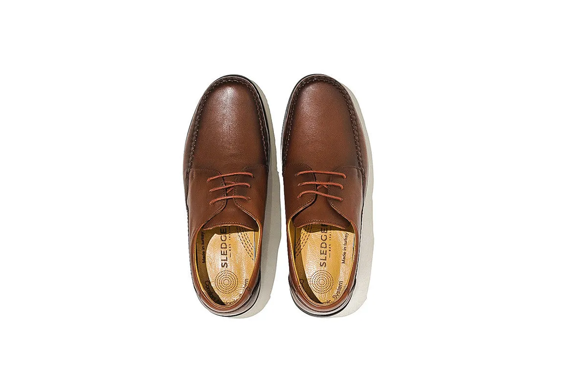 Lorient Brown Moc Toe Derby Shoes