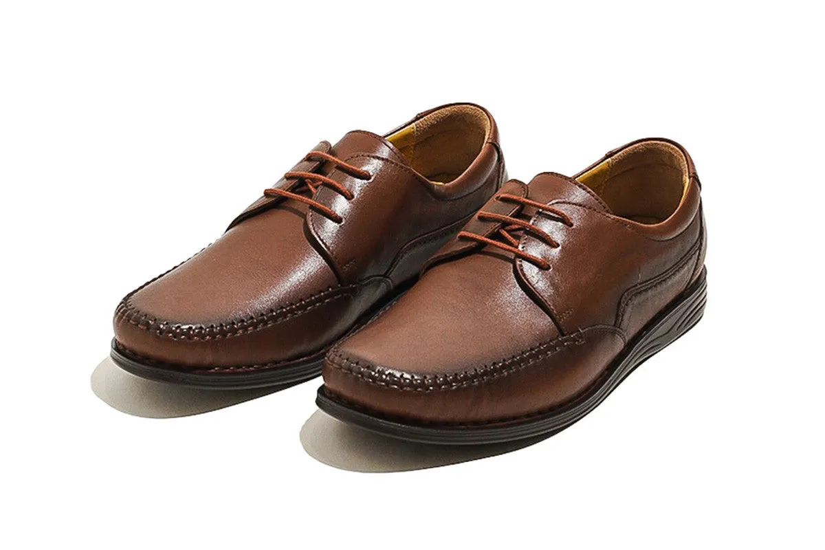 Lorient Brown Moc Toe Derby Shoes