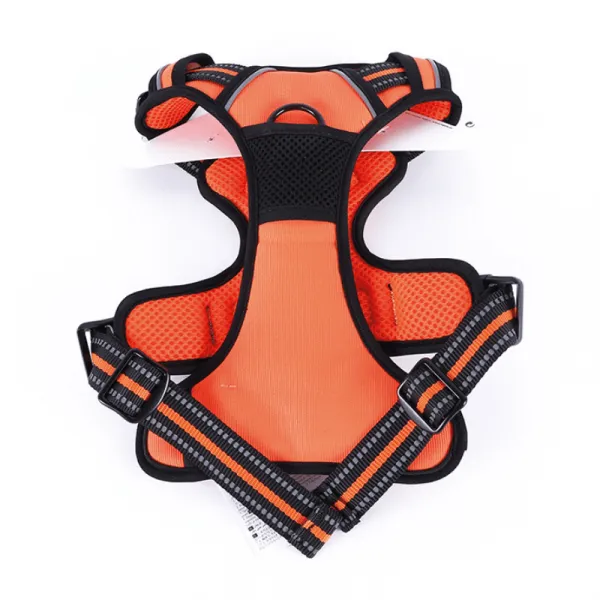M-Pets Hiking Harness for Dog, Orange and Black