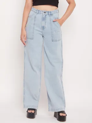 Madame Ice Blue High Rise Boyfriend Fit Jeans