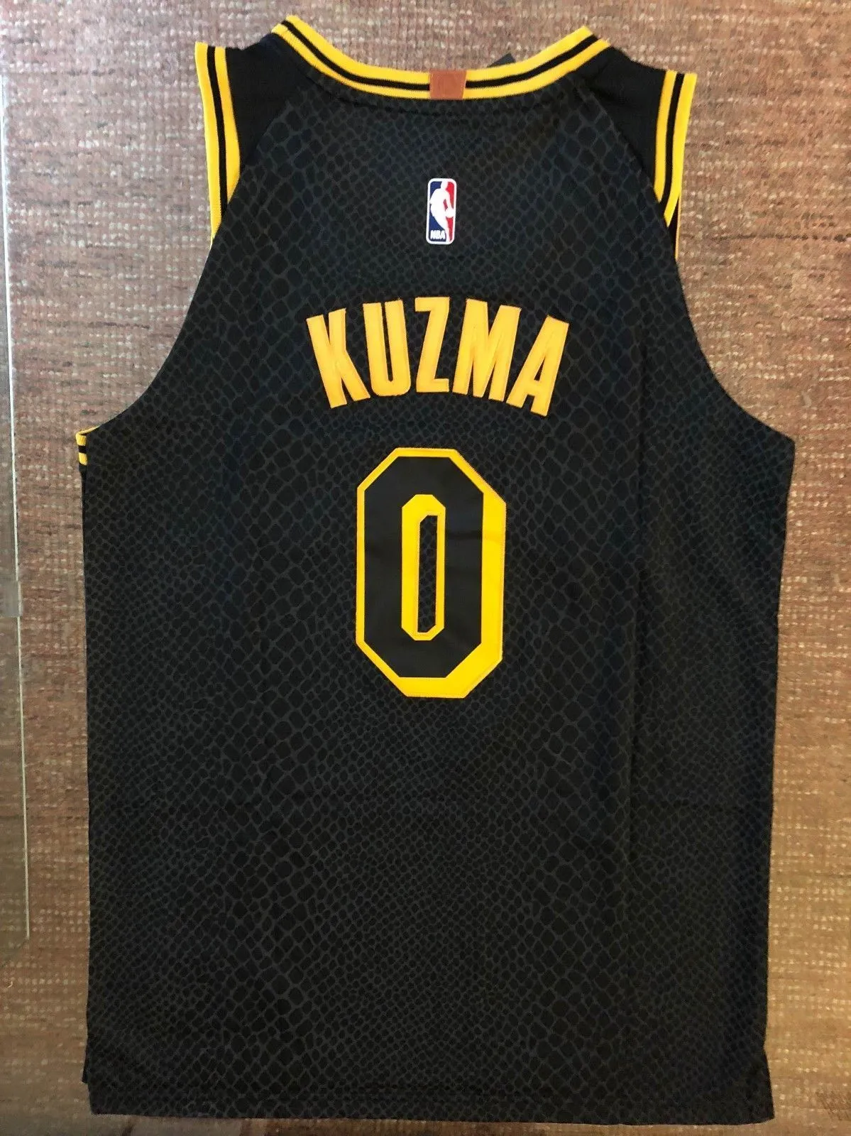 Men 0 Kyle Kuzma Jersey City Edition Black Los Angeles Lakers Authentic Player