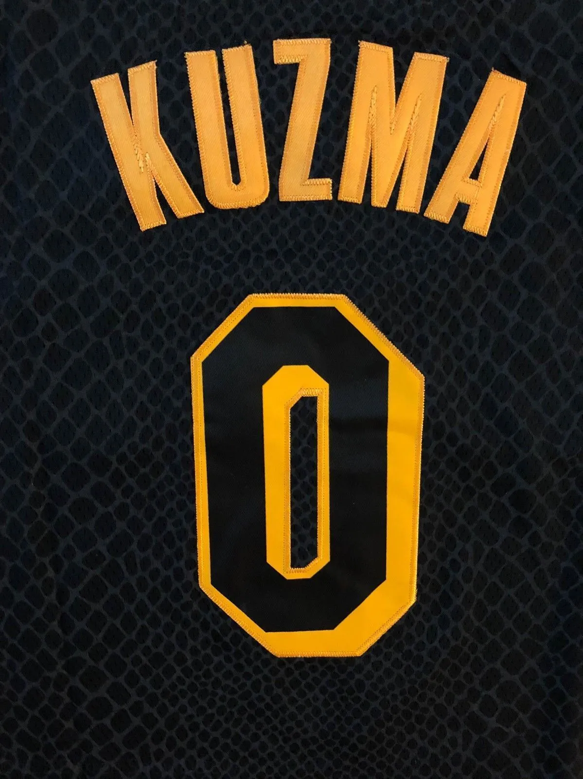Men 0 Kyle Kuzma Jersey City Edition Black Los Angeles Lakers Authentic Player