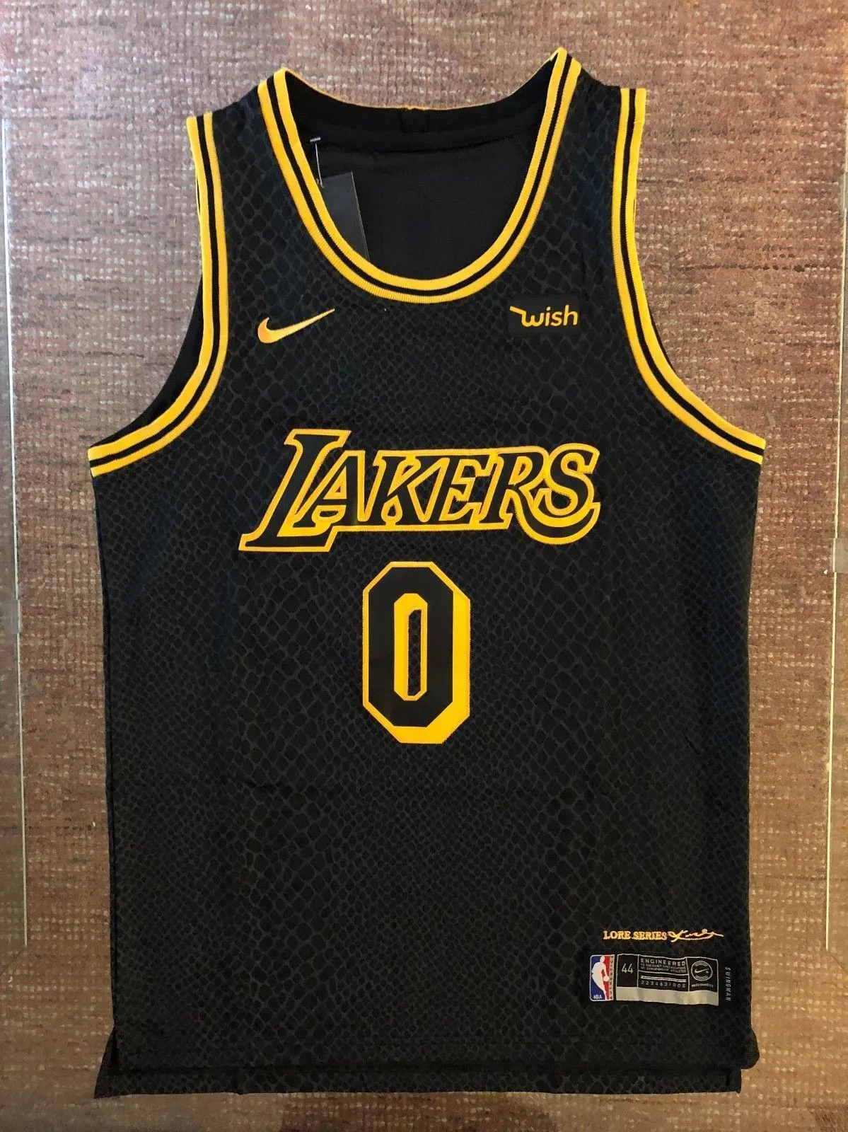 Men 0 Kyle Kuzma Jersey City Edition Black Los Angeles Lakers Authentic Player