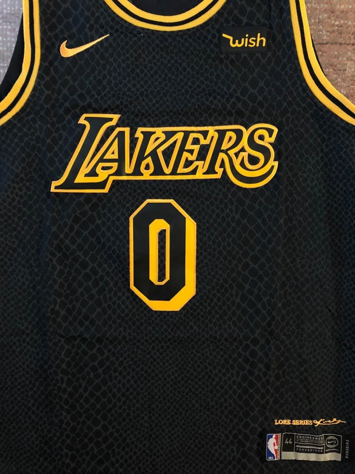Men 0 Kyle Kuzma Jersey City Edition Black Los Angeles Lakers Authentic Player