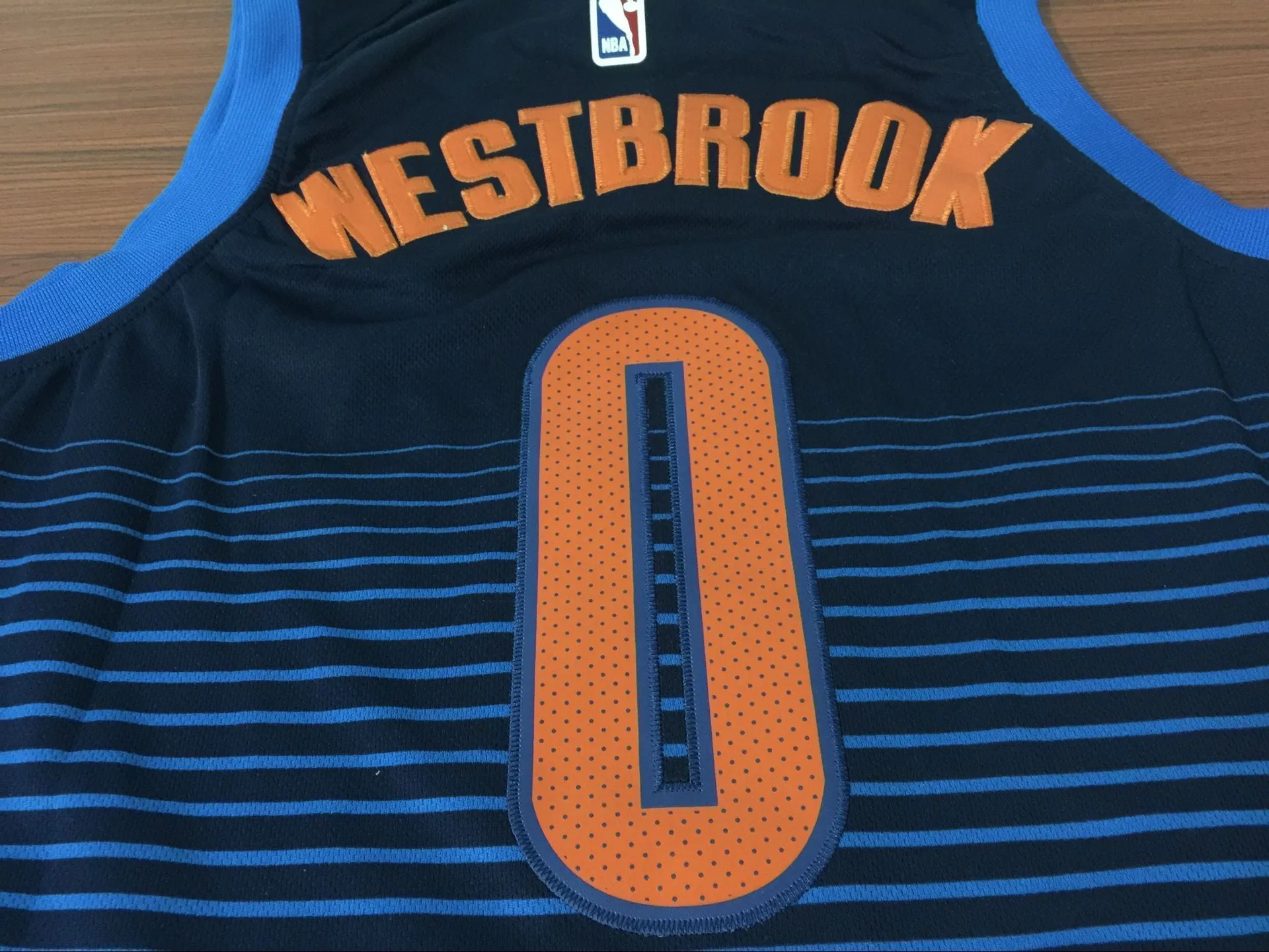 Men 0 Russell Westbrook Jersey Blue Oklahoma City Thunder Fanatics Icon edition