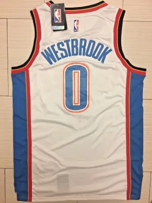 Men 0 Russell Westbrook Jersey White Oklahoma City Thunder Fanatics