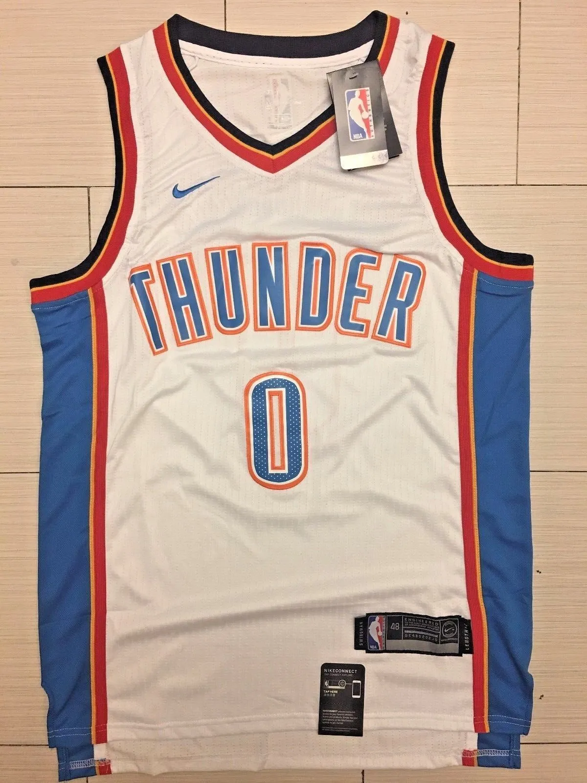 Men 0 Russell Westbrook Jersey White Oklahoma City Thunder Fanatics
