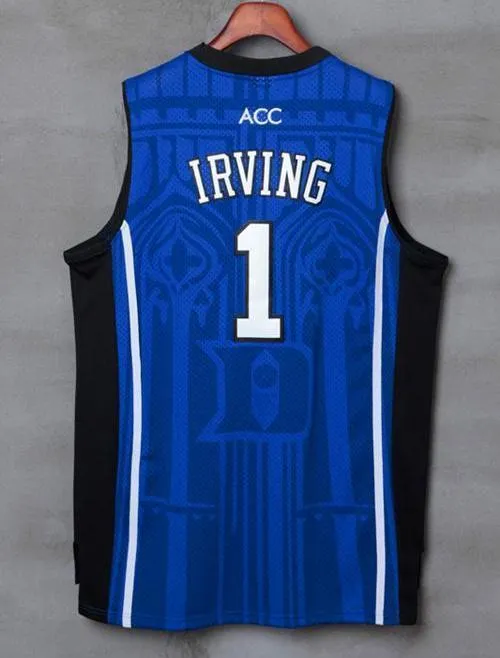 Men 1 Kyrie Irving Jersey Blue color Duke Blue Devils Swingman Jersey
