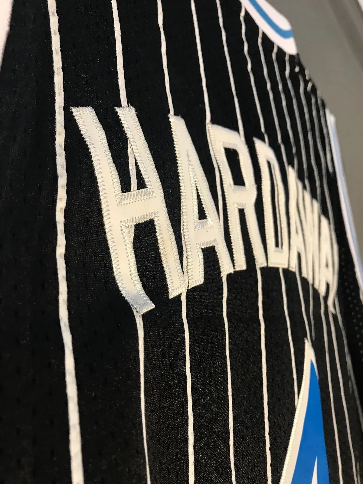 Men 1 Penny Hardaway Jersey Black Orlando Magic Throwback Swingman