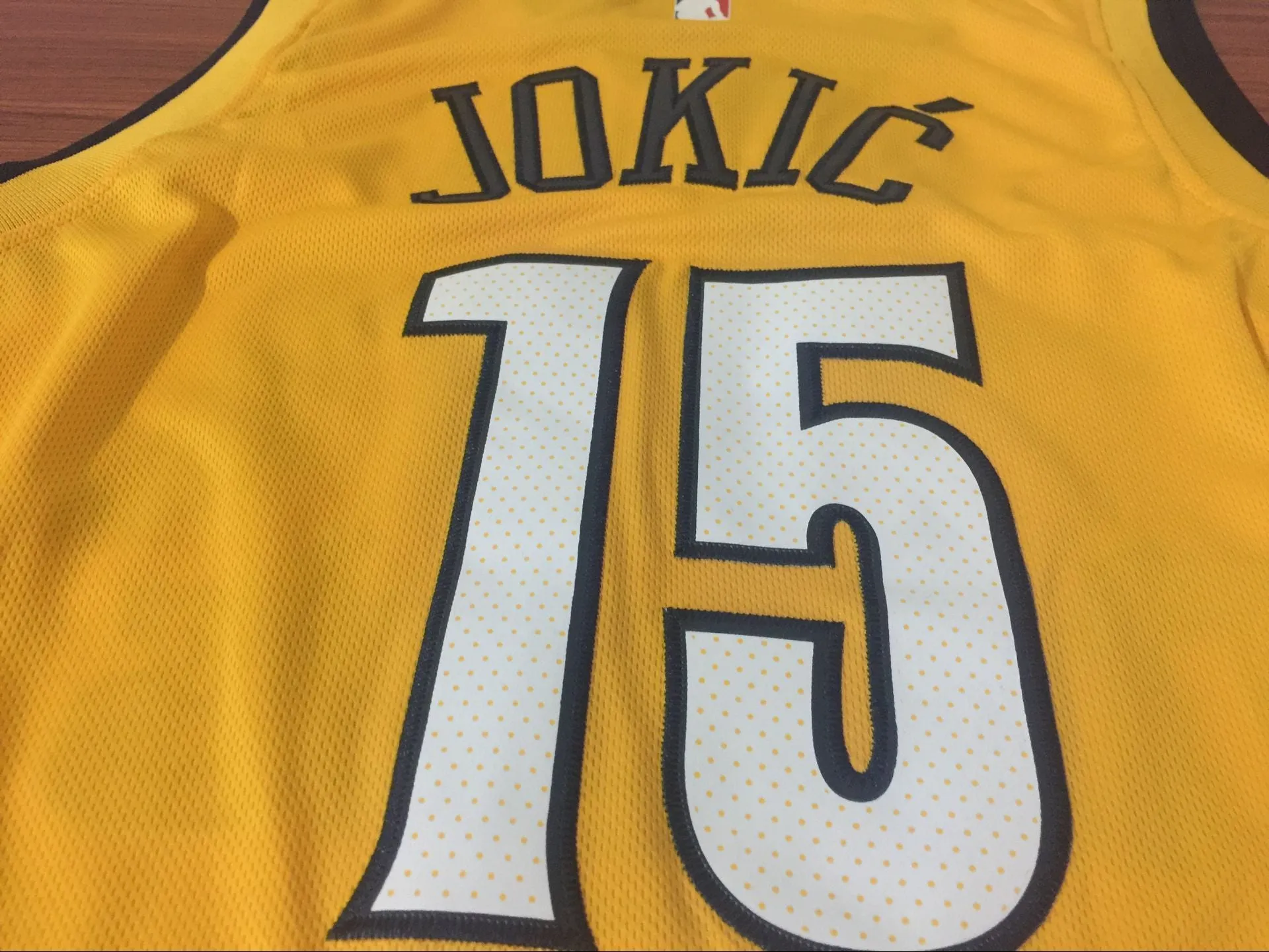 Men 15 Nikola Jokic Jersey Yellow Denver Nuggets Swingman Jersey Fanatics