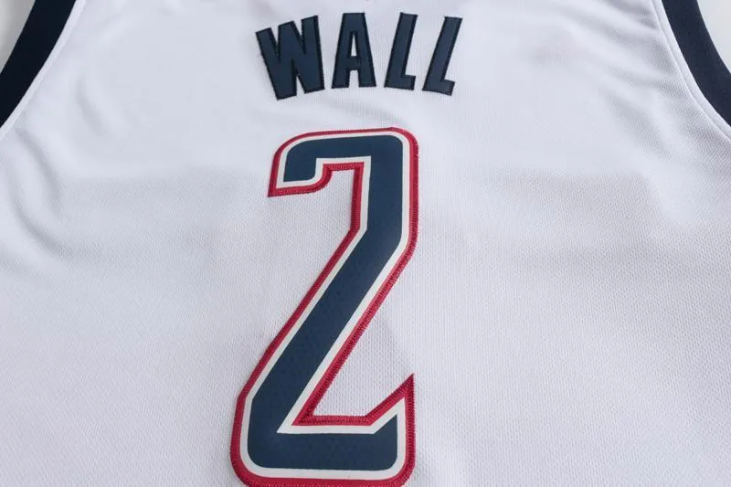 Men 2 John Wall Jersey White Washington Wizards Throwback Swingman Jersey