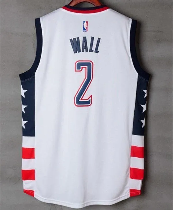 Men 2 John Wall Jersey White Washington Wizards Throwback Swingman Jersey