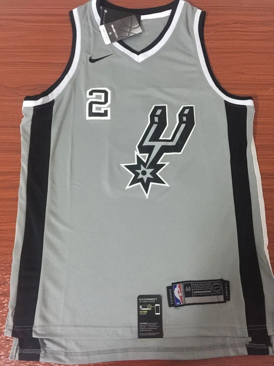 Men 2 Kawhi Leonard Jersey Gray San Antonio Spurs Swingman Fanatics version