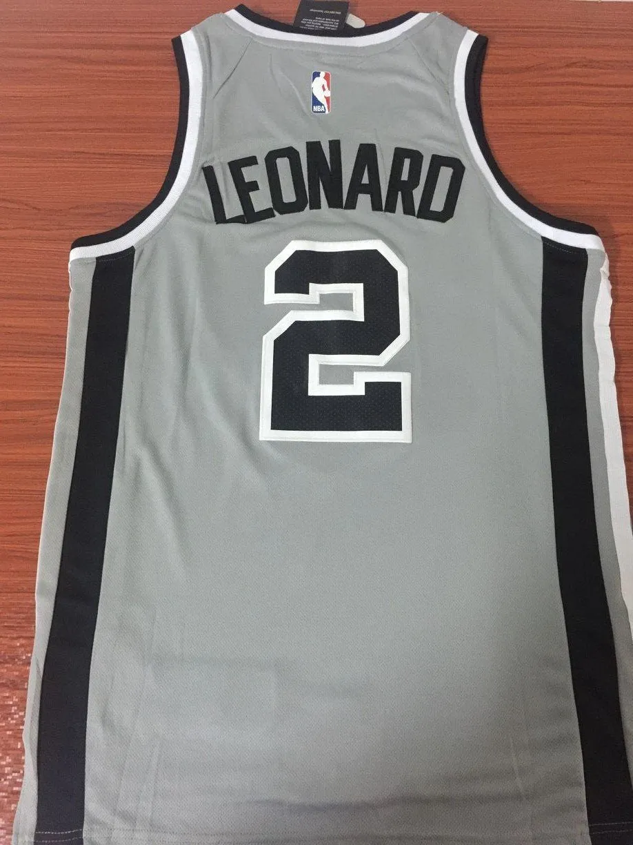 Men 2 Kawhi Leonard Jersey Gray San Antonio Spurs Swingman Fanatics version
