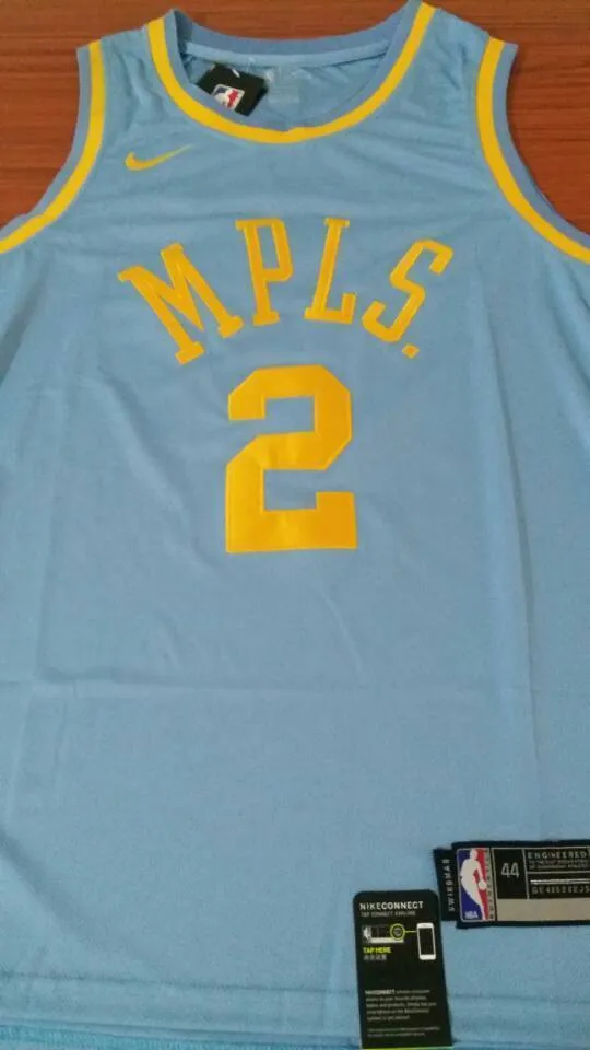 Men 2 Lonzo Ball Jersey Blue Los Angeles Lakers MPLS Fanatics