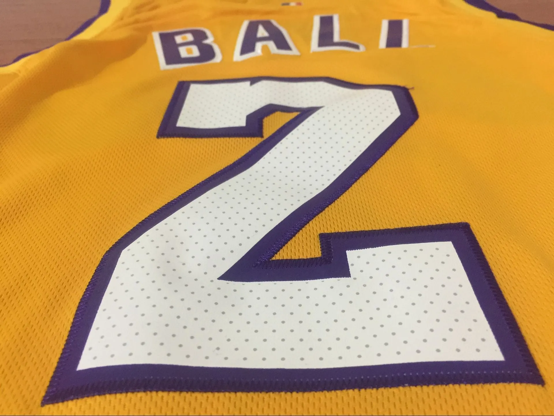Men 2 Lonzo Ball Jersey Yellow Los Angeles Lakers Jersey Swingman Fanatics