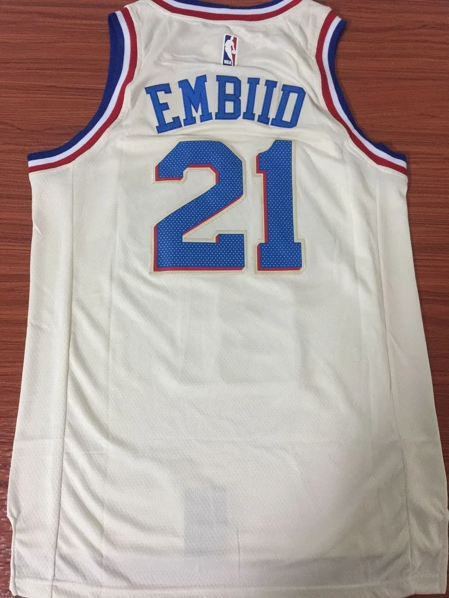 Men 21 Joel Embiid City Jersey White Philadelphia 76ers City Edition Fanatics